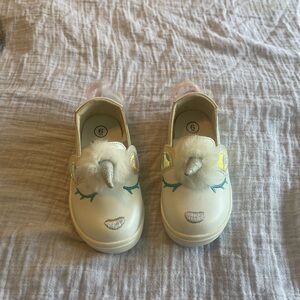 White Unicorn Slip On Shoes for Toddlers